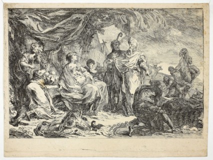 Laban Searching for his Household Gods, 1753, Gabriel Jacques de Saint-Aubin, French, 1724–1780,
