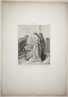 Therefore be merry, Cassio, plate six from Othello, 1844, Théodore Chassériau, French, 1819-1856,