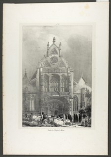 Facade of the Church of Brou, 1825, Richard Parkes Bonington, English, 1802-1828, England,