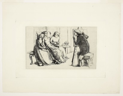 Saint Agnes of Intercession, 1850, Sir John Everett Millais, English, 1829-1896, England, Etching