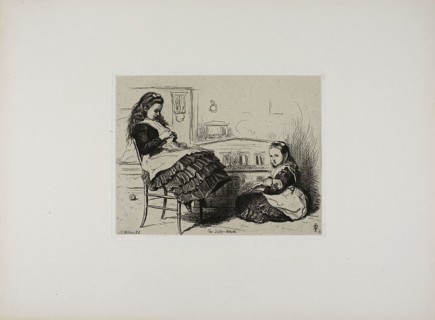The Baby House, 1863, Sir John Everett Millais, English, 1829-1896, England, Etching on cream