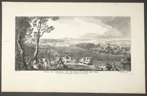 Landscape View of Meudon towards Paris, 1730/40, Jacques Rigaud, French, 1681-1754, England,