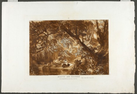 Aesacus and Hesperie, plate 66 from Liber Studiorum, January 1, 1819, Joseph Mallord William