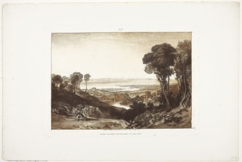 Junction of the Severn and Wye, from Liber Studiorum, no. 28, June 1811, Joseph Mallord William