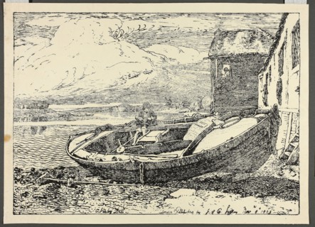 A Boy Sitting on a Banked Vessel, November 8, 1809, Cornelius Varley (English, 1781-1873),