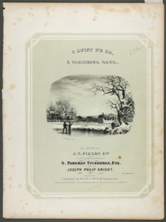 O’ Swift We Go, a Sleighing Song, 1840, Benjamin Champney, American, 1817–1907, United States, Tint