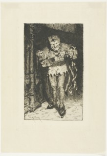 Keying Up, c. 1885, William Merritt Chase, American, 1849-1916, United States, Etching on cream