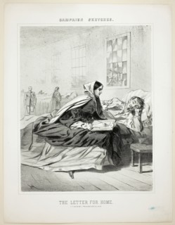Campaign Sketches: The Letter for Home, 1863, Winslow Homer, American, 1836–1910, United States,