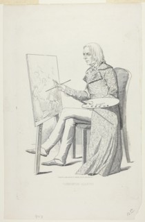 Washington Allston, 1843, David Claypoole Johnston, American, 1798–1865, United States, Etching and