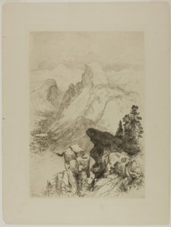 Half-Dome, View from Moran Point, 1887, Thomas Moran, American, born England, 1837-1926, United