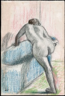 The Bath, 1892/95, Edgar Degas, French, 1834-1917, France, Pastel and charcoal on off-white wove