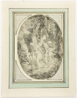 Allegory-Ingenius Love, 1764, Jean Honoré Fragonard, French, 1732-1806, France, Black chalk on