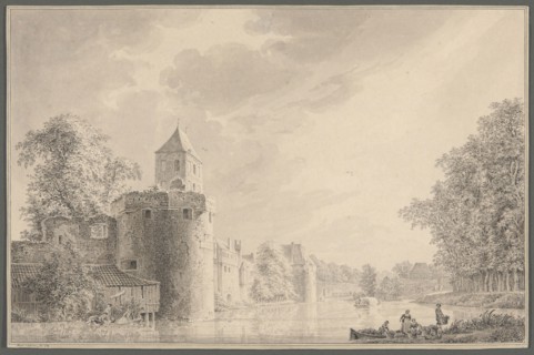 The City Walls of Utrecht by the Plompetoren, 1763, Paulus van Liender, Dutch, 1731-1797,