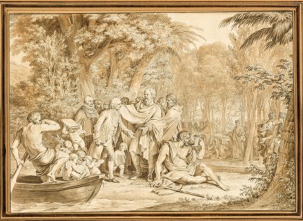 The Arrival of Jean-Jacques Rousseau to the Champs-Élysées, 1780, Jean Michel Moreau, French,