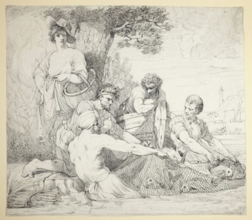 Fishermen, 1774, John Hamilton Mortimer, English, 1740-1779, England, Pen and black ink on