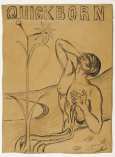 The Flower of Pain, 1898, Edvard Munch, Norwegian, 1863–1944, Norway, Black crayon, with graphite,