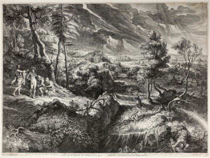 Landscape with Philemon and Baucis, from Large Landscapes, n.d., Schelte Adamsz. Bolswert (Dutch,