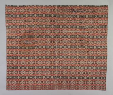 Coverlet, 1820/40, United States, Probably Pennsylvania, Pennsylvania, Cotton and wool, plain weave
