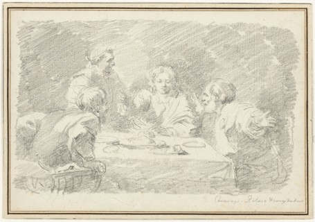 The Supper at Emmaus, 1760/61, Jean Honoré Fragonard (French, 1732-1806), after Michelangelo Merisi