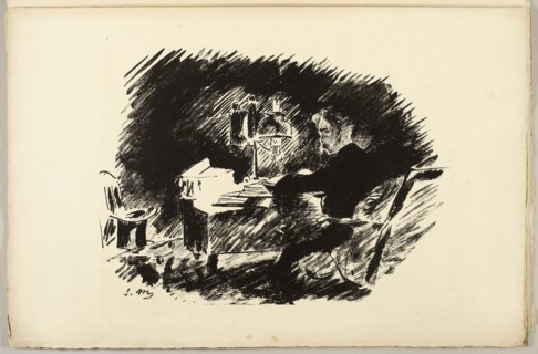Under the Lamp (Once upon a midnight dreary…), from The Raven (Le Corbeau), 1875, Édouard Manet