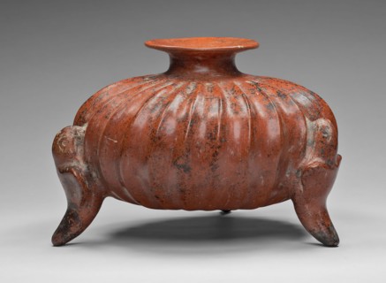 Vessel in the Form of a Squash with Parrot Supports, A.D. 1/200, Colima, Colima, Mexico, Colima,