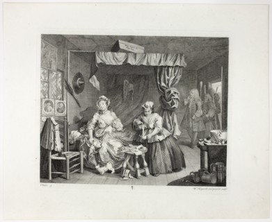 Plate three, from A Harlot’s Progress, 1732, William Hogarth, English, 1697-1764, England,