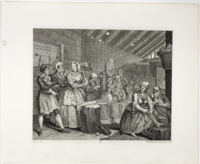 Plate four, from A Harlot’s Progress, 1732, William Hogarth, English, 1697-1764, England, Engraving