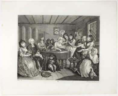 Plate six, from A Harlot’s Progress, 1732, William Hogarth, English, 1697-1764, England, Engraving
