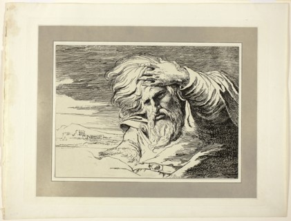 Eastern Patriarch, from the first issue of Specimens of Polyautography, 1803, James Barry (Irish,