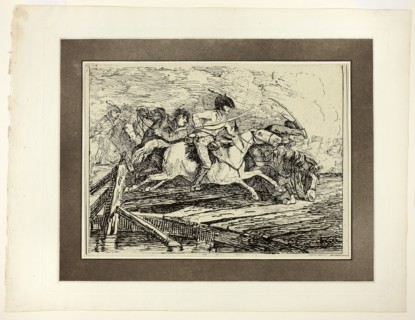 Cavalry Charging, from the first issue of Specimens of Polyautography, 1801, published 1803, Conrad