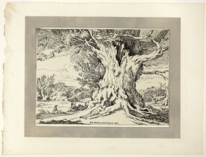 Resting, Men and Dogs Under a Big Tree, from the first issue of Specimens of Polyautography, 1802,