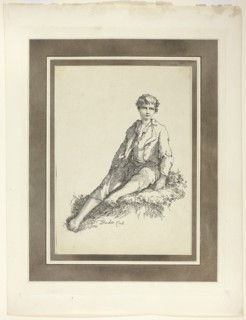 Young Boy Seated, from the first issue of Specimens of Polyautography, 1803, Thomas Barker