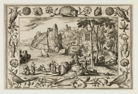 Pharaoh’s Daughter Finding Moses, from Landscapes with Old and New Testament Scenes and Hunting