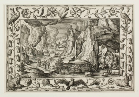 Lot and His Daughters, from Landscapes with Old and New Testament Scenes and Hunting Scenes, 1584,