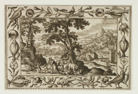 The Mocking Children Cursed by Elijah and Eaten by the She-Bear, from Landscapes with Old and New