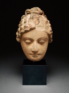 Head of an Adorant, 4th/5th century, Afghanistan or Pakistan, Ancient region of Gandhara, Gandhara,