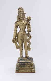 Standing Bodhisattva Avalokiteshvara Holding a Lotus Flower, early 9th century, Pakistan, Khyber