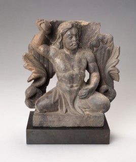 God Triton, 2nd/3rd century, Pakistan, Ancient region of Gandhara, Gandhara, Schist, 18.1 × 16.3 ×
