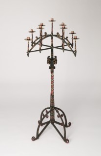 Candelabra (One of a Pair), c. 1860, William White, English, 1825-1900, England, Painted bronze,