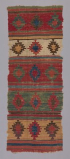 Kilim with Bands of Star Motifs, 1st quarter of the 18th century, Turkey, central Anatolia, Turkey,