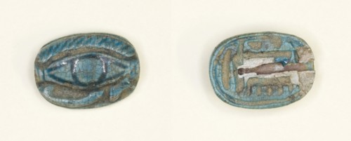 Scarboid Amulet with the Eye of the God Horus (Wedjat), New Kingdom, Dynasty 18 (about 1550–1295