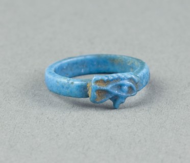 Ring: Udjat Eye, New Kingdom, late Dynasty 18 (about 1325 BC), Egyptian, Egypt, Faience, W. 0.6 cm