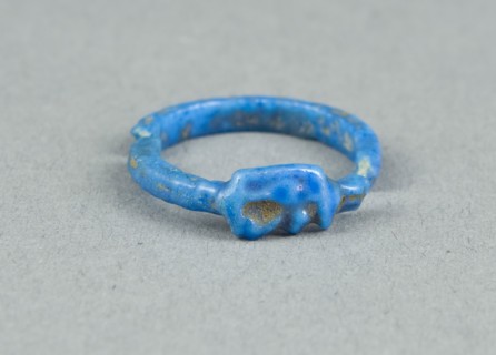 Ring: Udjat Eye, New Kingdom, late Dynasty 18 (about 1325 BC), Egyptian, Egypt, Faience, W. 0.6 cm