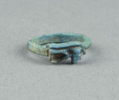 Ring: Udjat Eye, New Kingdom, late Dynasty 18 (about 1325 BC), Egyptian, Egypt, Faience, W. 0.6 cm