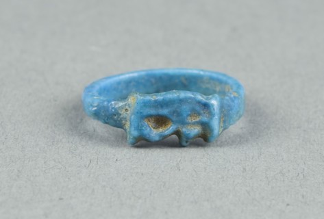Ring: Udjat Eye, New Kingdom, late Dynasty 18 (about 1325 BC), Egyptian, Egypt, Faience, W. 0.6 cm