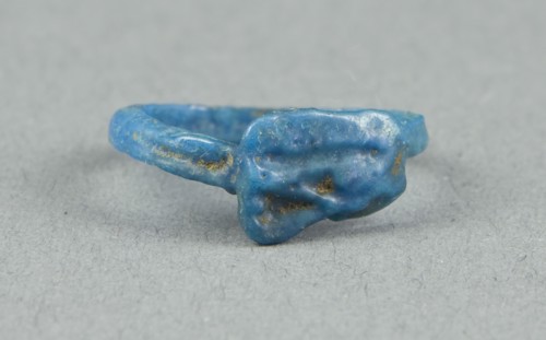 Ring: Udjat Eye, New Kingdom, late Dynasty 18 (about 1325 BC), Egyptian, Egypt, Faience, W. 0.6 cm