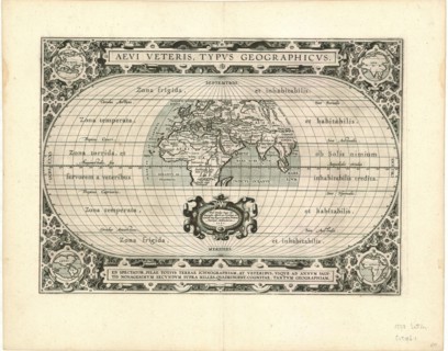 Map, Aevi veteris, typvs geographicvs Ortelius, Abraham Ortelius (1527-1598), Copperplate print