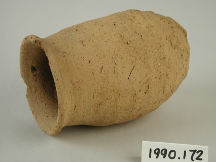 Egyptian, Bag-shaped Pot, between 3300 and 3100 BCE, Terracotta, Overall: 5 5/8 × 4 inches (14.3 ×