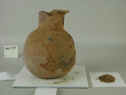 Egyptian, Jar, between 3300 and 3100 BCE, Terracotta, Overall: 7 3/8 × 6 1/8 inches (18.7 × 15.6