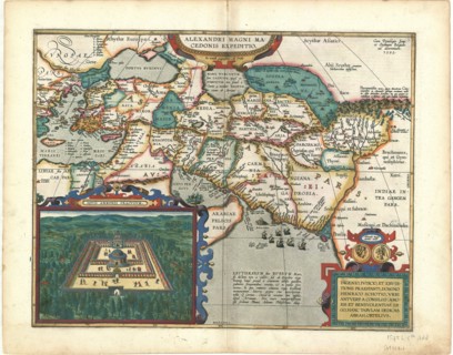 Map, Alexandri Magni Macedonis expeditio ex conatib. geographicis Ab. Ortelij, Abraham Ortelius